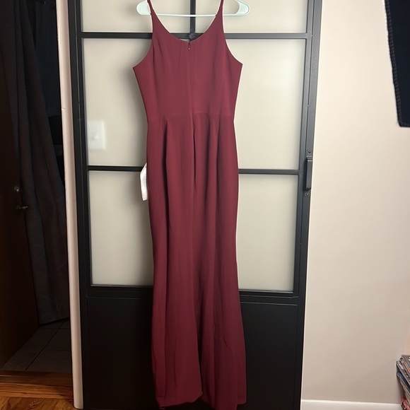 NWT Dress The Population Iris V-Neck Side Slit Gown Size Medium - Picture 3 of 12